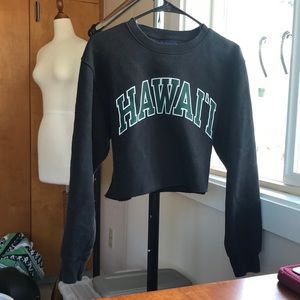 University of Hawaii cropped crew neck